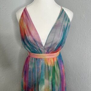 Maniju Maxi Tie dye tulle Dress size medium